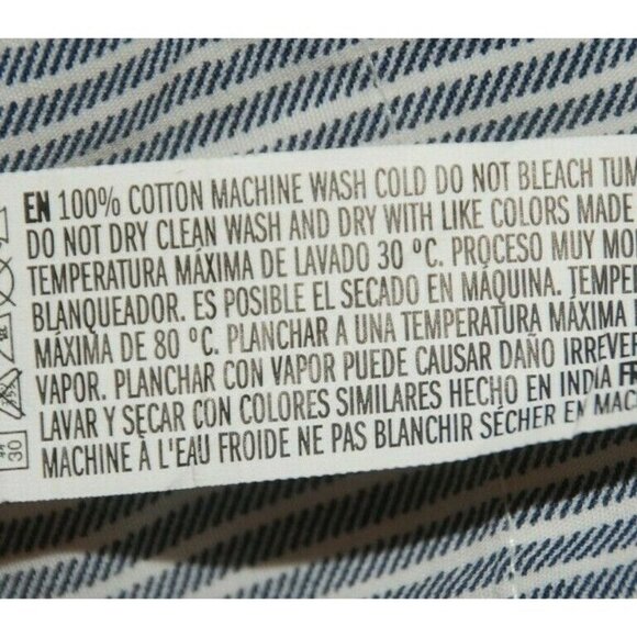 21 Men Men's Gray Striped Shirt Size L Roll Tab - Picture 10 of 10